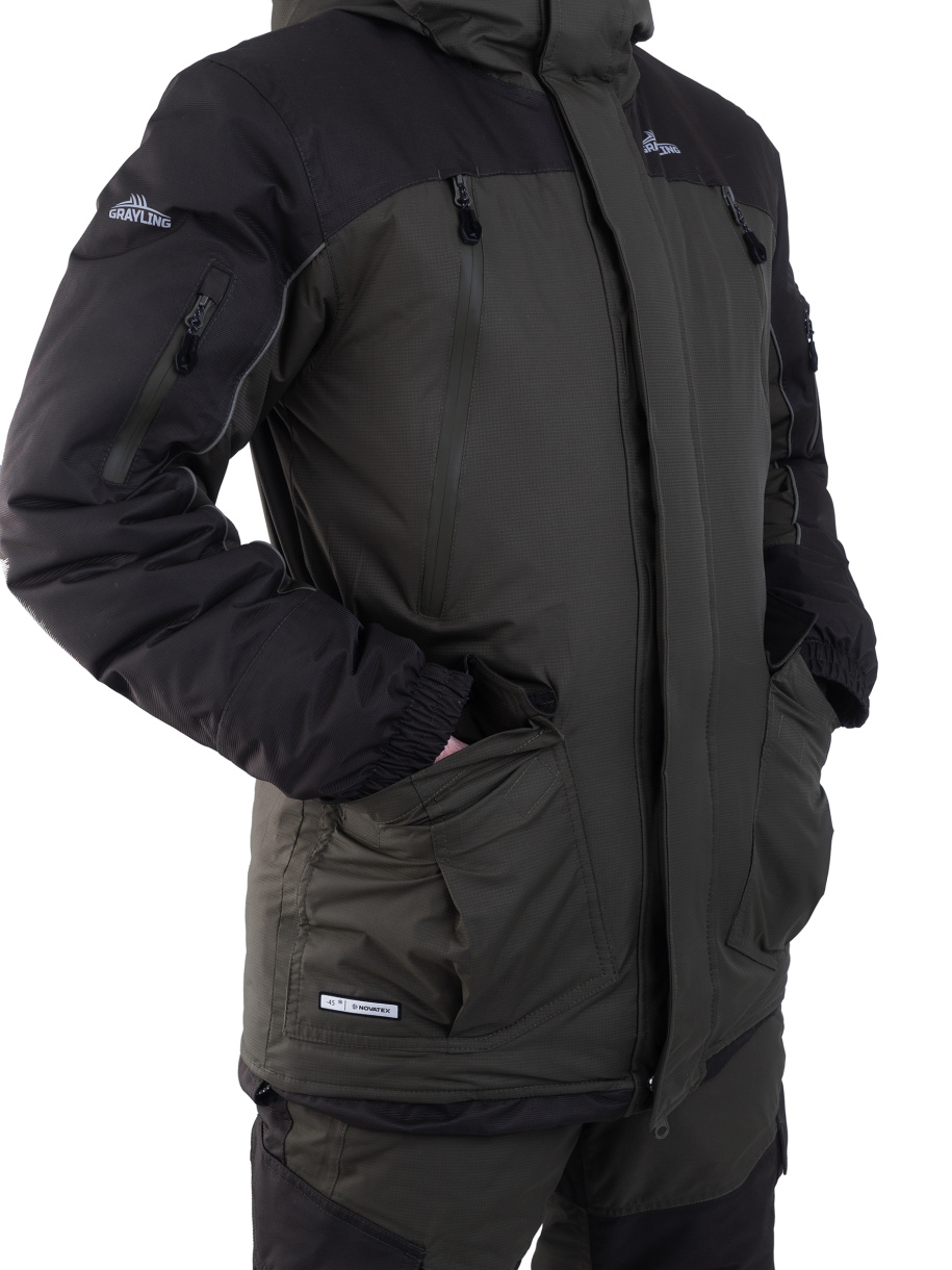 Скат V2 костюм для рыбалки GRAYLING, зимний -45, хаки