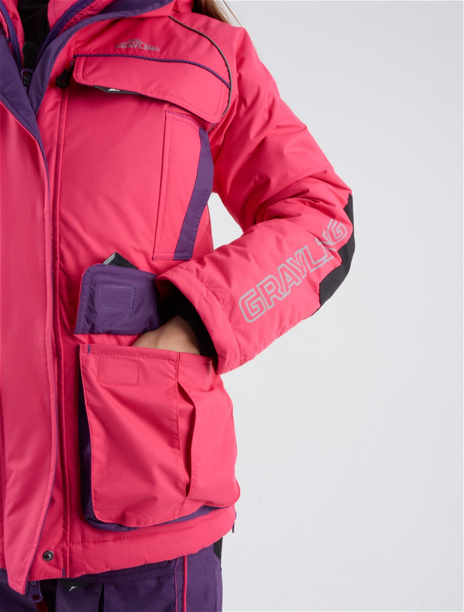 Камчатка МАГМА женский костюм для рыбалки GRAYLING зимний, фуксия