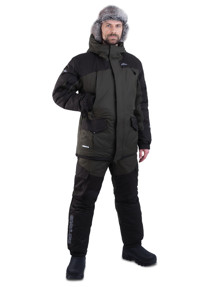 Скат V2 костюм для рыбалки GRAYLING, зимний -45, хаки