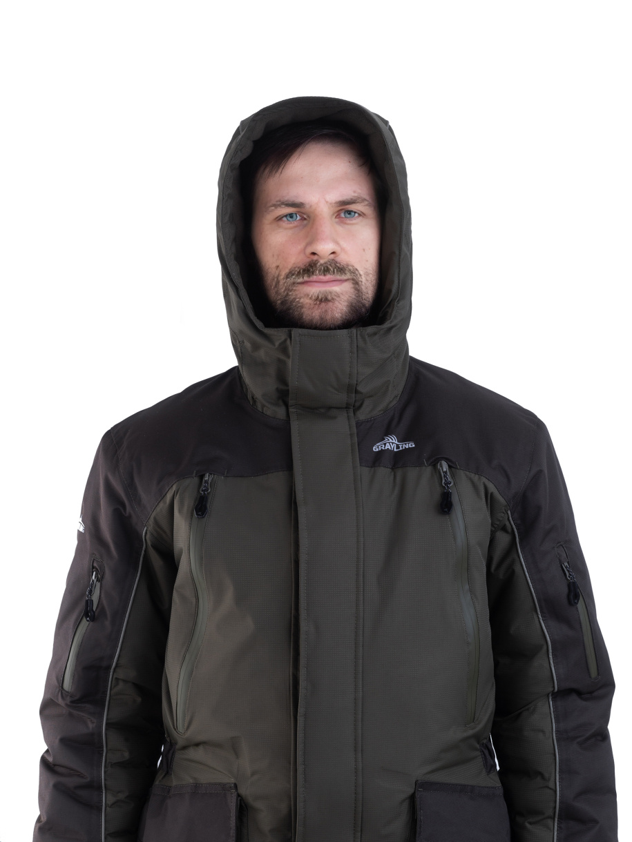 Скат V2 костюм для рыбалки GRAYLING, зимний -45, хаки