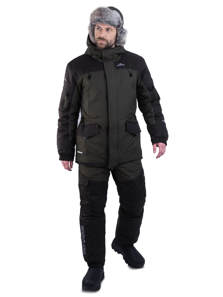 Скат V2 костюм для рыбалки GRAYLING, зимний -45, хаки