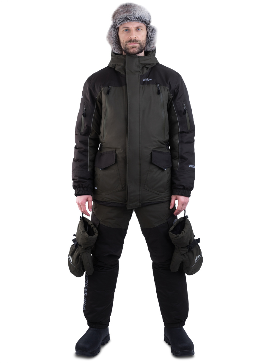 Скат V2 костюм для рыбалки GRAYLING, зимний -45, хаки