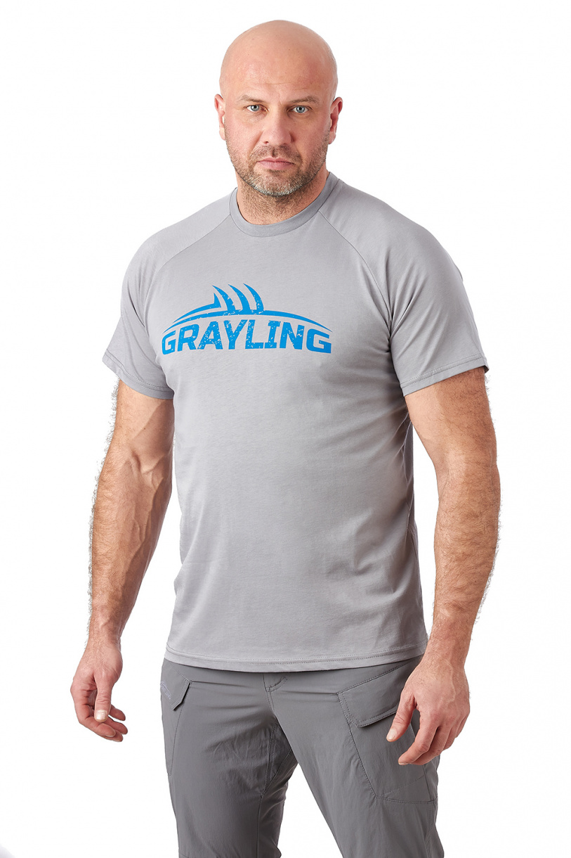 Футболка GRAYLING Logo T-Shirt (Лого) (хлопок, серый) GTS-02GR